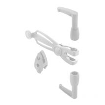 Kit Espagnolette, Blanc, Composite, pour Volet Battant Bois et pvc, Kit Complet
