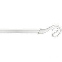 Tubo tenda in acciaio colore bianco estensibile da 120 a 210 cm. con terminale nairobi