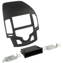 Adnauto - Kit Facade autoradio 2DIN compatible avec Hyundai i30 07-12 vide poche Noir Rubber touch Clim auto