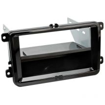 Adnauto - Kit Support autoradio 2DIN compatible avec Seat ap09 Skoda ap06 vw ap03 Avec vide poche Noir brillant