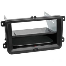 Adnauto - Kit Facade autoradio 2DIN compatible avec Seat Skoda vw ap03 Avec vide poche Induction Qi Noir