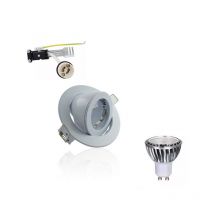 Led Spot Kit GU10 5W cob equivalente 50W dimmerabile Foratura a chiocciola bianca 90mm SUP-6003B - Blanc Neutro 4000K