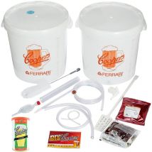 Kit birra artigianale super lux con doppio fermentatore da 32 litri e malto lager - ferrari group
