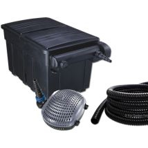 Jebao - Kit filtro laghetto stagno ubf 25000 + uvc 36 w + pompa xoe 8000 solo 42 watt,5m tubo flessibile 32 mm