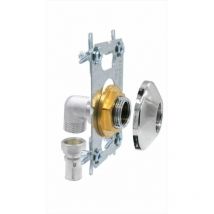 Kit fissaggio rubinetto doccia/vasca a pressare in ottone D.16 per tubo multistrato Quick Plomberie