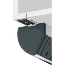 Kit fissaggio sottopensile EVOline 99090383 – Nero – 2 supporti dock e 2 viti per il legno – Compatibile con Evoline Dock