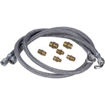 Kit flexible fioul universel 2 flexibles - 6 raccords
