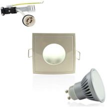 6W cuadrado impermeable LED GU10 Spot Kit luz blanca 50W blanco natural 4100K