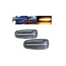 Carall - Kit Freccia Laterale a Led Side Marker Lente Trasparente Luce Arancione Per Mercedes Benz e W210 c W202 clk W208 slk R170 Vito W638
