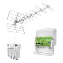 FTE - Kit Antena dtt con filtro 5G con amplificador y fuente de alimentación VKIT7-5G