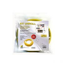 Tubo flessibile gas kit 4 mt. 1/2' acciaio inox 4 raccordi femmina e tagliatubo