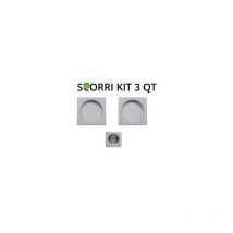 Kit Ghidini per porte a scorrimento qt cieco cromo satinato