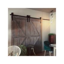 Estebro - Kit herrajes rústicos para puerta corredera. 100 kg -