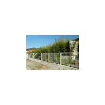 Cloture&jardin - Kit Grillage Rigide Blanc 100M - jardimalin - Fil 4mm - Sur Platines - 1,03 mètre