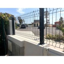 Cloture&jardin - Kit Grillage Rigide Gris Anthracite 10m - Jardimalin - Fil 4mm - Sur Platines - 0,83 Mètre