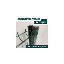 Poteau à Clips Vert - jardipremium - 2,27 mètres