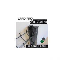 Poteau à Clips Gris Anthracite - jardipremium - 2,67 mètres