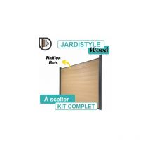 Cloture&jardin - Kit Clôture Composite Bois Clair 1,8M - a Sceller - 1,40 mètre