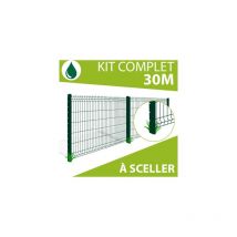 Cloture&jardin - Kit Grillage Rigide Vert 30M - jardipremium - Fil 4/5mm - 1,23 mètre