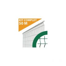 Kit Grillage Rigide Vert 50M - jardimalin - Fil 4mm - 1,93 mètre