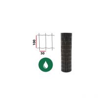 Cloture&jardin - Kit Grillage Soudé Vert 25M - jardipremium - Maille 100x50mm - 2 mètres