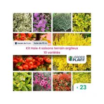 KIT Haie 4 Saisons Terrain Argileux - Lot de 23 godets