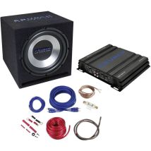 Crunch – CBP1000 – Kit HiFi per auto con amplificatore 4 canali e subwoofer 12" – 700W max – 125W RMS