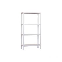 Simonrack - Scaffale in metallo Simon Rack senza viti colore bianco 4 ripiani 1600x1000x300 mm Made in Spain