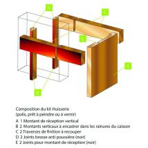 Fibrotubi - Kit huisserie mdf vantail simple pour porte jusqu'à 1000 mm - 61421002