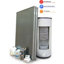 Energy Duegi - Kit impianto solare termico per stoccaggio di Acqua da Riscaldamento e produzione Acqua Calda Sanitaria, 3-4 persone, termoaccumulo