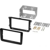 Adnauto - Kit facade autoradio FA145D compatible avec Seat Skoda vw - Noir Brillant - 2DIN