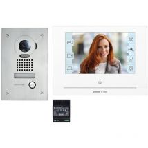 Aiphone - Kit de videoportero conectado JOS1FW, mando a distancia para smartphone, videoportero con placa empotrada, pantalla de 7' y módulo wifi