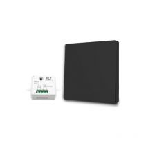 Fast Led Technology - Kit interrupteur va-et-vient sans fil et sans pile prêt à poser - 1 bouton poussoir + 1 relais récepteur radio