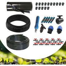 Esto - Kit Irrigazione a Goccia Completo per Orto con Pacciamatura, 50mq Sistema Tubo Irrigazione Gocciolatore, Manichetta o Ala Gocciolante passo 20