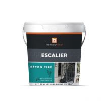 Harmony Beton - Kit isy Béton ciré pour Escalier - Gris fer 10 m² Mate - Harmony Béton