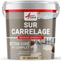 Arcane Industries - Kit Kunstharzbeton Für Fliesen - Vanille-beige - 5 M²-kit (2 Schichten) - Vanille-beige