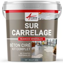 Arcane Industries - Kit Kunstharzbeton Für Fliesen - Feldmaus-grau - 2 M²-kit (2 Schichten) - Feldmaus-grau