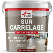 Arcane Industries - kit kunstharzbeton für fliesen - Preiselbeer-Rot - 2 m²-Kit (2 Schichten) - Preiselbeer-Rot