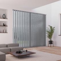 Madecostore - Kit complet store californien à lamelles verticales 127mm - Gris - L200cm x H260cm