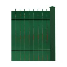 Aluhome - Kit lames d'occultation en aluminium pour clôture de 2,5m - Mailles de 50mm - 2m03 - RAL6005