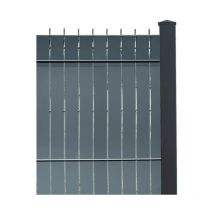 Aluhome - Kit lames d'occultation en aluminium pour clôture de 2,5m - Mailles de 50mm - 2m03 - RAL7016