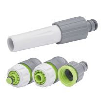 Kit lance d'arrosage + raccords automatiques plastique Aroz Lance + raccords Ø15 mm