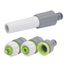 Kit lance d'arrosage + raccords automatiques plastique Aroz Lance + raccords Ø19 mm