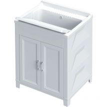 Kit Lavatoio Resina Antiacido 60X50 Cm Bianco