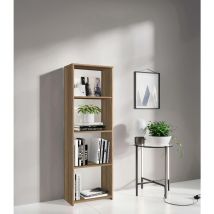 Marca - Kit bibliothèque 3 étagères bar en chêne. cm.l45xh138xd25