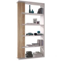 Kit Libreria Alida 90x25xh180 Bianco Rovere