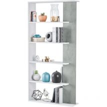 Fores Habitat S.l.u. - kit libreria alida 90X25X180 bianco cemento