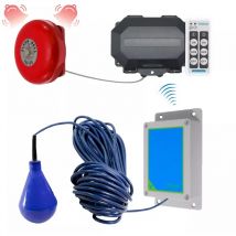 Ultra Secure - Kit longue portée détecteur niveau d'eau / inondation avec cloche industriel 800m sans-fil (protect 800)