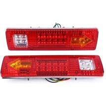 Qersta - Kit luci rimorchio a led, set di 2 luci posteriori a 19 led per auto, camion, rimorchio, furgone - Impermeabile 12 v