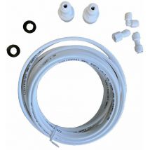 Kit lyre arrivee d'eau : tuyau (6m) + raccords UKT001 (484000008590, C00379990) Réfrigérateur, congélateur admiral, aeg, amana, ariston hotpoint,